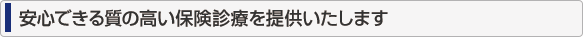 安心できる質の高い保険を提供いたします